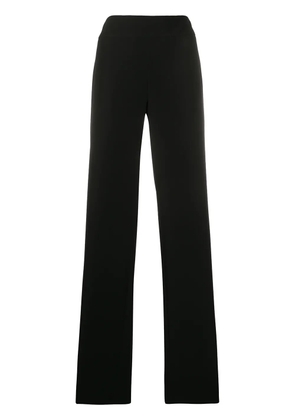 Emporio Armani high-waisted wide leg trousers - Black