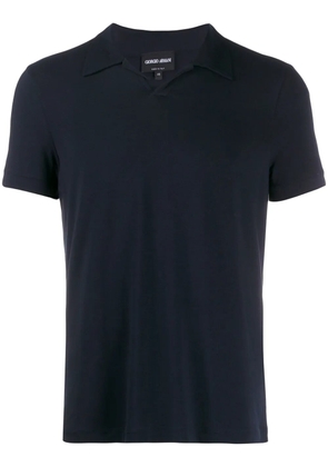 Giorgio Armani shortsleeved polo shirt - Blue