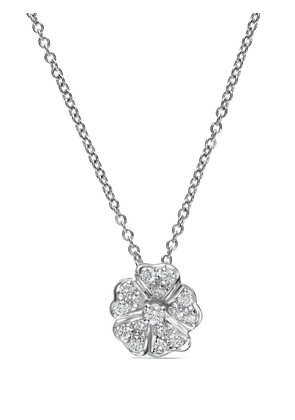 LEO PIZZO 18kt white gold Floral diamond necklace - Silver