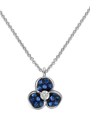 LEO PIZZO 18K yellow gold Candy Flora diamond and sapphire pendant necklace - Silver