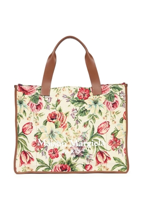 Maison Margiela large floral-print tote bag - Neutrals
