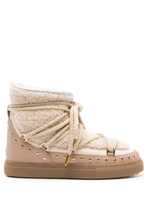 Inuikii shearling lace-up boots - Neutrals