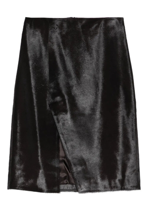 LouLou de Saison side-split midi skirt - Brown