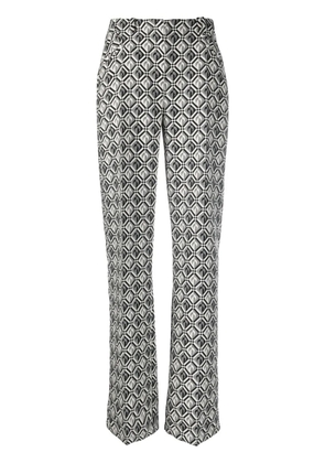 Marine Serre Moon Diamant-print tailored trousers - Black