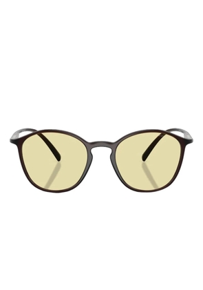 Giorgio Armani metal round sunglasses - Brown