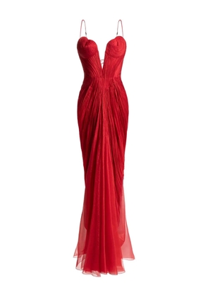 Maria Lucia Hohan Cecilia plunge-neck maxi dress - Red