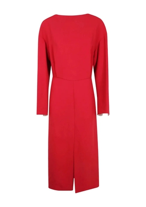 Carven long-sleeve midi dress - Red