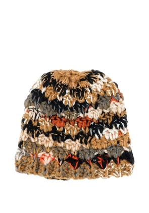 Exquisite J striped wool beanie - Grey