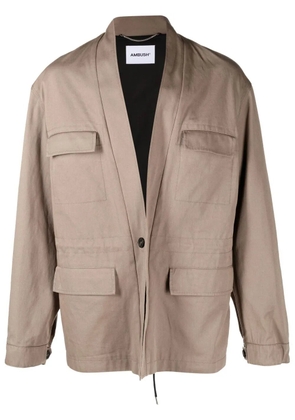 AMBUSH drawstring V-neck jacket - Brown