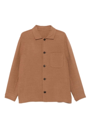 Eleventy button-fastening patch-pocket jacket - Brown