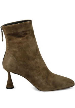 Aquazzura suede zip-fastening boots - Green