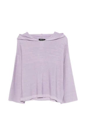 Fabiana Filippi drawstring-detail hoodie - Purple