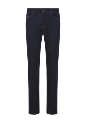 ETRO logo-embroidery five-pockets jeans - Blue