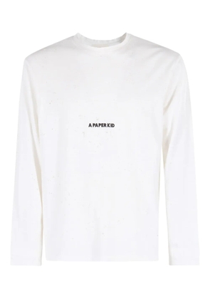 A Paper Kid long-sleeve T-shirt - White