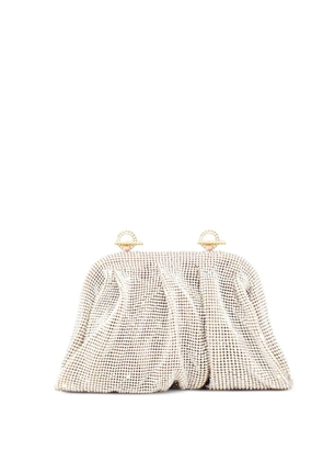 Benedetta Bruzziches crystal-embellished clutch bag - White