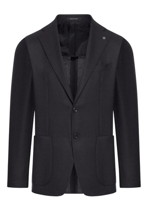 Tagliatore pique-weave single-breasted blazer - Black