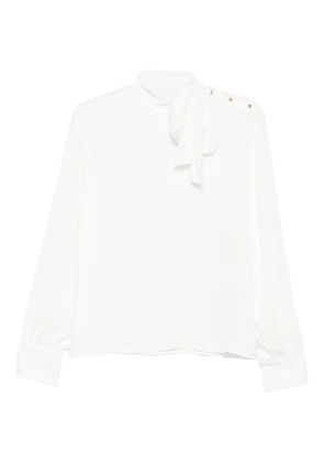 LIU JO bow-detail button-fastening top - White
