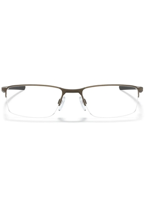 Oakley rectangle-frame glasses - Brown