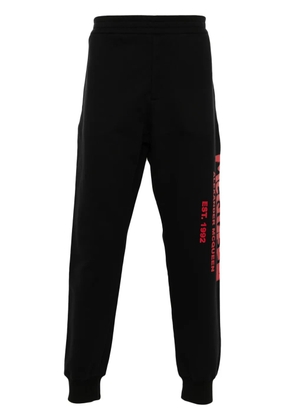 Alexander McQueen Graffiti cotton track pants - Black
