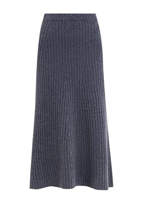 TWINSET ribbed flared midi skirt - Grey