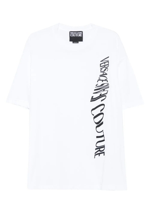 Versace Jeans Couture vertical-logo T-shirt - White