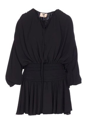 Aniye By long-sleeve v-neck mini dress - Black