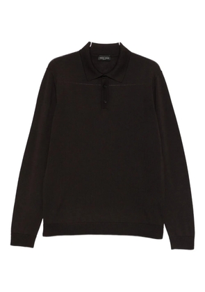 Roberto Collina long-sleeve polo shirt - Brown