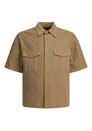 Auralee double-pocket cotton shirt - Neutrals