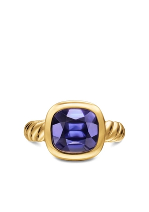David Yurman 18K yellow gold DY Mercer® lolite ring