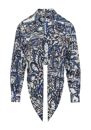 alessandro enriquez printed shirt - Blue