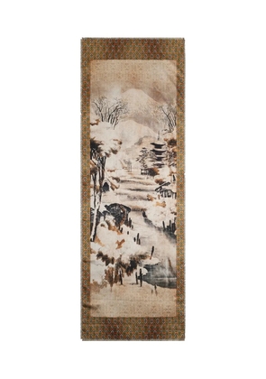 Pierre-Louis Mascia landscape-print scarf - Neutrals