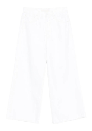 MOTHER The Ditcher Roller wide-leg cotton jeans - White