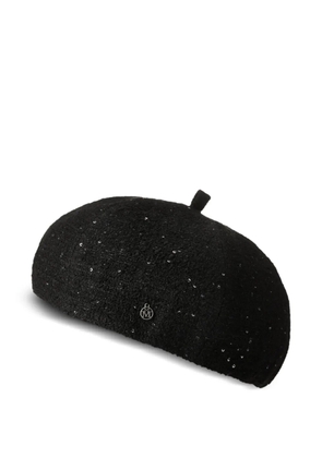 Maison Michel sequin-embellished hat - Black