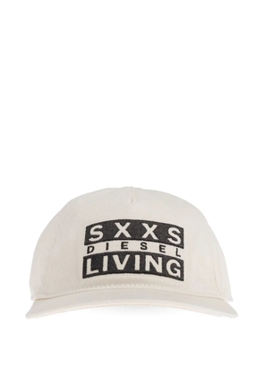 Diesel embroidered-logo cap - White