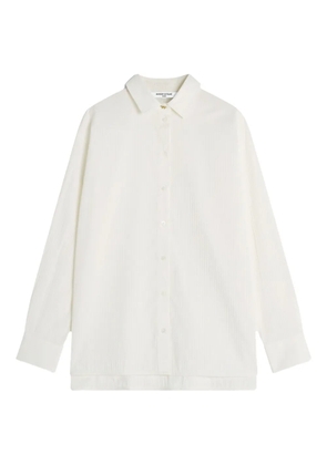 Maison Kitsuné tonal-striped cotton shirt - White