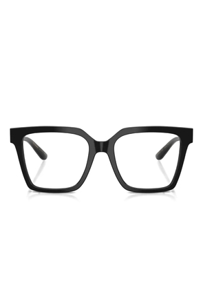 Dolce & Gabbana Eyewear square-frame gold-detail glasses - Black