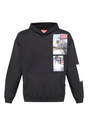 Diesel S-Boxt-Hood-T6 photographic-print hooded sweatshirt - Black