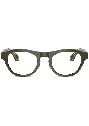 Giorgio Armani round-frame glasses - Green