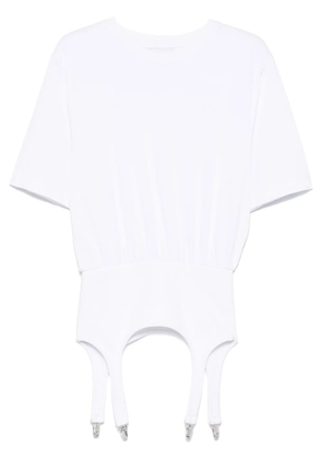 Fiorucci suspenders-detailed T-shirt - White