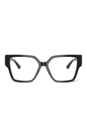 Jimmy Choo Eyewear crystal-embellished square-frame glasses - Black