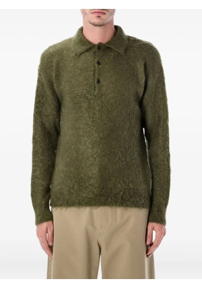 Auralee placket-buttons sweater - Green