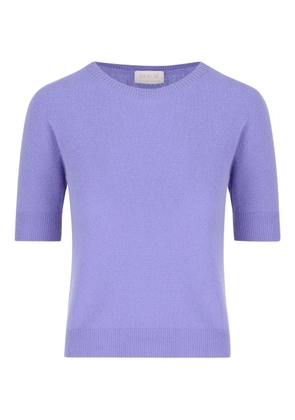 Vanisè short-sleeve cashmere sweater - Purple