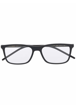 Dolce & Gabbana Eyewear matte-effect rectangle-frame glasses - Black