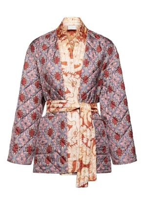 Pierre-Louis Mascia quilted patterned coat - Pink
