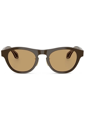 Giorgio Armani pantos-frame sunglasses - Brown