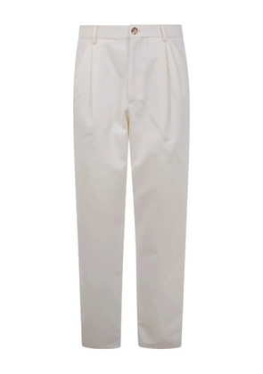Brunello Cucinelli pleated cotton trousers - Neutrals