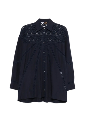 LOEWE x Paula's Ibiza lace buttoned shirt - Blue