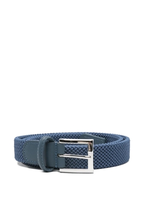 Kiton woven buckle belt - Blue