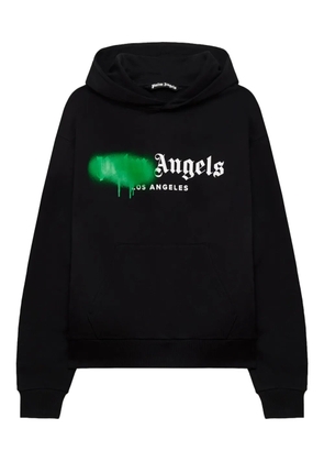 Palm Angels Spray City Los Angeles dripping logo hoodie - Black