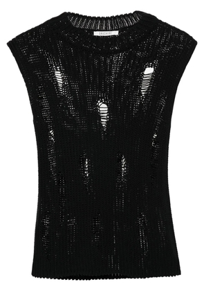 Gauchère distressed cotton vest - Black